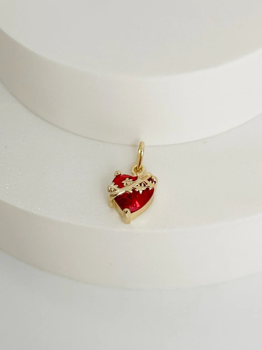 Dije corazon de jesus con espinas