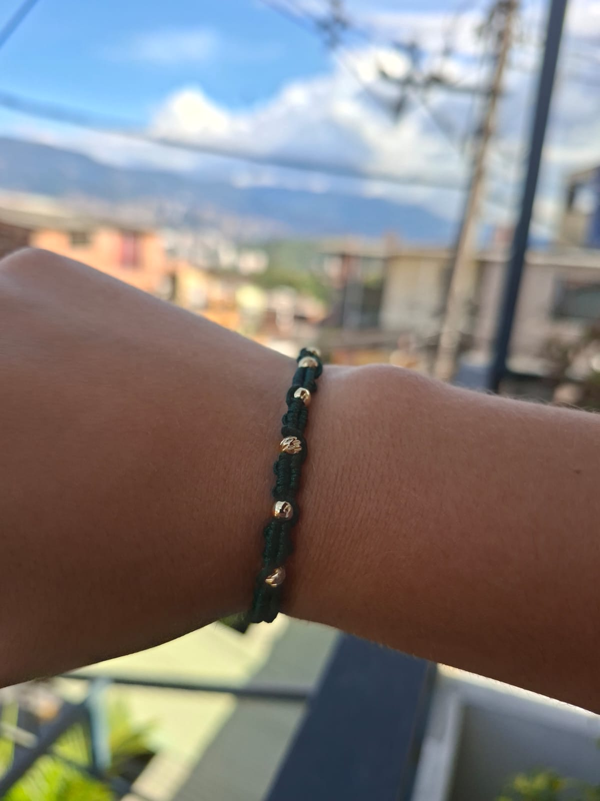Manilla verde macramé